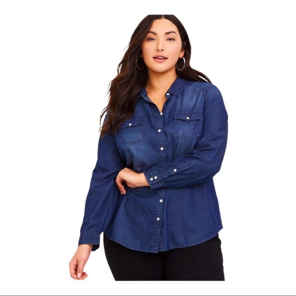 Torrid Dark Denim Shirt